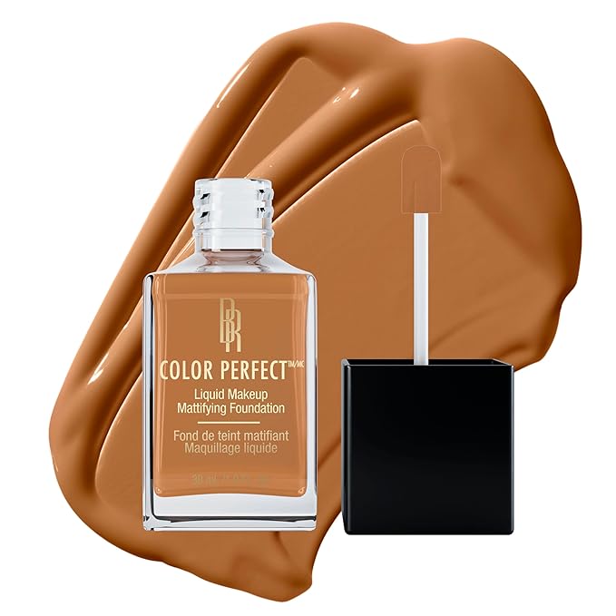 Black Radiance Color Perfect Liquid Full Coverage Foundation Makeup, Rum Spice, 1 Ounce