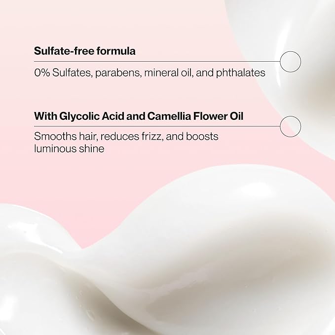 Suave Hydra Gloss Sulfate Free Conditioner with Glycolic Acid & Camellia Flower Oil for Hydrated, Smooth, Glossy Shine, 6 Count, 12.6 FL OZ