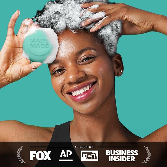 MARS MADE Centella Shampoo Bar 2.0 - Hydrating & Moisturizing Natural Hair Soap Bar Shampoo for Hair & Scalp Nourishment - Bathing Soap Solid Shampoo for All Hair Types (120g, 4.23oz)