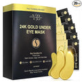 24K Gold Under Eye Patches (20 Pairs) Anti-Wrinkle Hydrogel Eye Mask with Collagen & Hyaluronic Acid -Reduces Dark Circles, Puffiness & Fine Lines - Eye Treatment for Men & Women