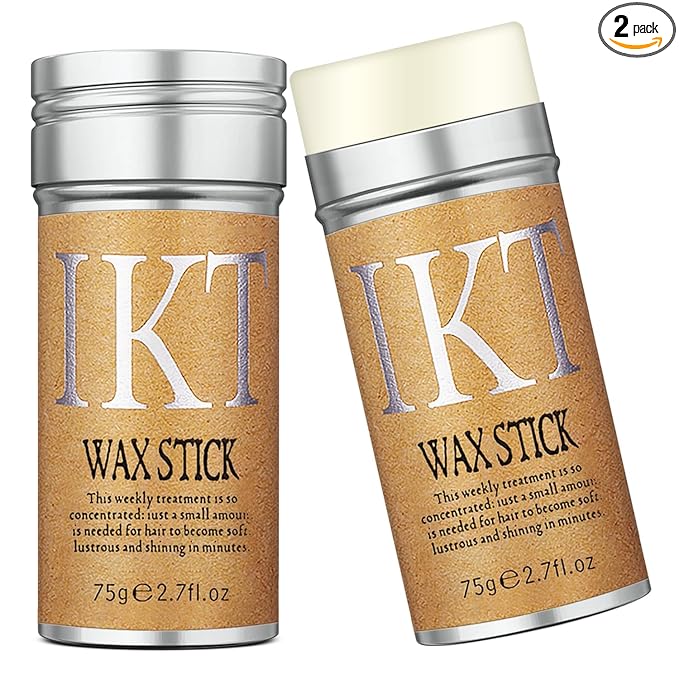Shiyalan Hair Wax Stick, 2 PCS - Slick Stick for Hair Non-greasy Styling Hair Pomade Stick for Flyaways Edge Frizz Hair, 2.7 Oz | Slick Stick for Hair