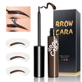 Tattoo Eyebrow Gel Peel Off - Waterproof Brow Gel with Eyebrow Stencils, Transfer-Proof Eyebrow Tattoo for & Girl Create Soft & Defined Brows Makeup, No Smudge and Easy to Color, 1 Pack (Medium Brown)