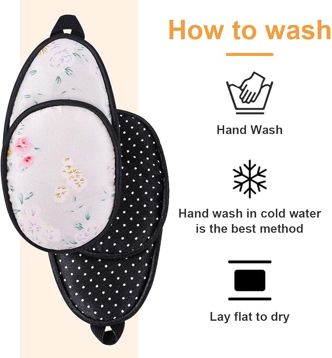 eZAKKA Eye Patches for Adults, Eye Patch for Glasses, Silk Patch for Lazy Eye Amblyopia Strabismus and After Surgery (Floral+Black Polka Dots)