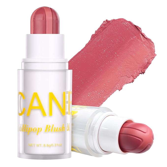 UCANBE Dusty Rose Blush Stick for Cheeks, Duo-Tone Buildable Blush Makeup, Hydrating Lightweight Face Blush with Vitamin E, Natural Dewy Finish, Long-Wearing, Water-Resistant