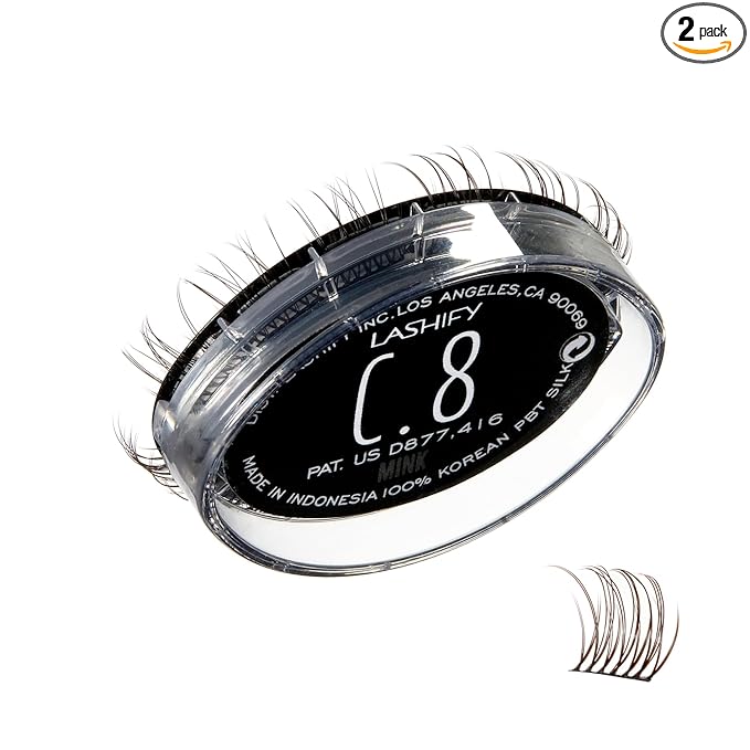 Lashify Curl 8mm Gossamer Eyelash Extensions Refill, Minx Color, DIY False Lashes for a Natural Look
