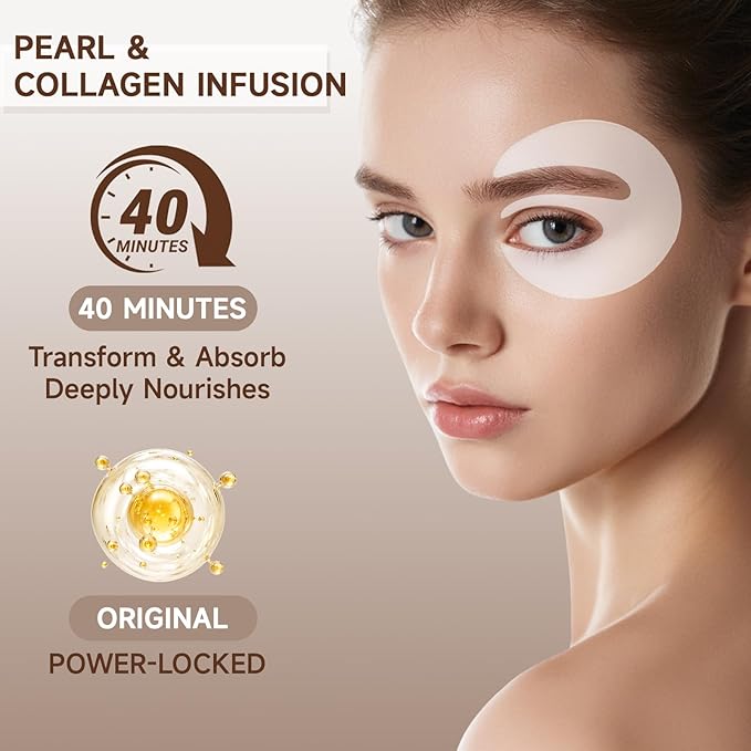 2% Caffeine 360° Full Eye Lift Mask (8 Pairs) - Bio-Collagen & Hyaluronic Acid Eye Patches for Dark Circles, Puffiness & Wrinkles - Hydrating Anti-Aging Overnight Eye Mask for Sensitive Skin
