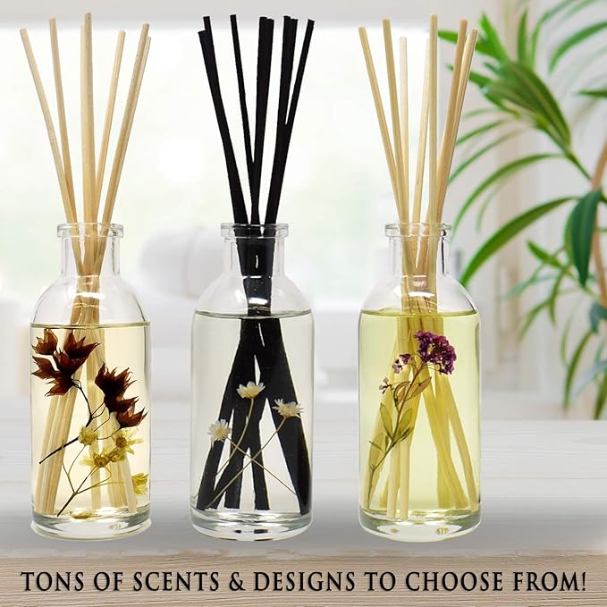 Urban Naturals Spring Clean Reed Diffuser Oil Set | Fresh, Crisp Fragrance of Lemon, Leafy Greens & Lavender | Essential Oil Room Scent Infuser with Reed Sticks | Made in the USA