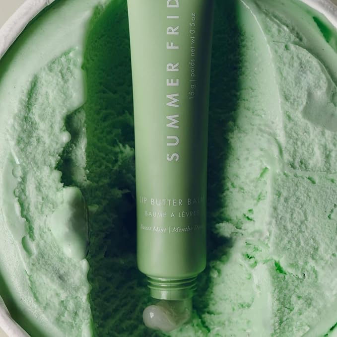 Summer Fridays Lip Butter Balm - Conditioning Vegan Lip Balm for Instant Moisture, Shine & Hydration - Softening & Soothing Skincare - Sweet Mint (.5 Oz)