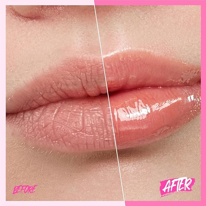 SKINTIFIC Peptide Brightening Lip Serum(01U Baby Pink-Update), Hydrating & Plumping Tinted Lip Gloss, Moisturizing Lip Balm with Polypeptides & Squalane for Glossy Sheer, Less Sweet