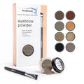 Natural Eyebrow Powder Kit Mica Brow Powder Makeup Kit with Professional Angled Brush 10 Natural Shades No Parabens or Chemicals Eyebrow Shaper Kit