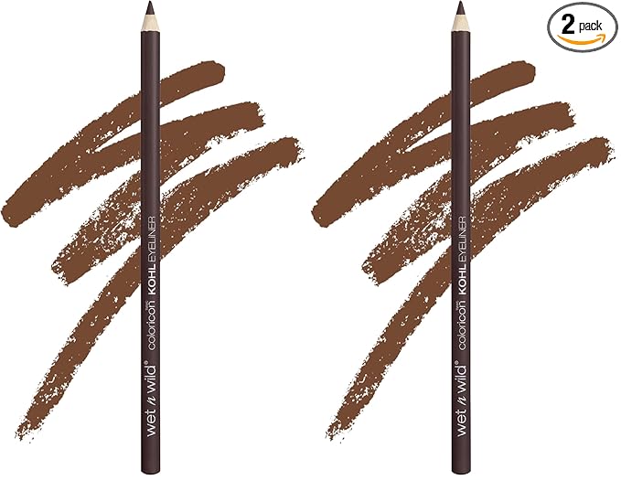 wet n wild Color Icon Kohl Eyeliner Pencil - Rich Hyper-Pigmented Color, Smooth Creamy Application, Long-Wearing Matte Finish Versatility, Cruelty-Free - Simma Brown Now! (Pack of 2)