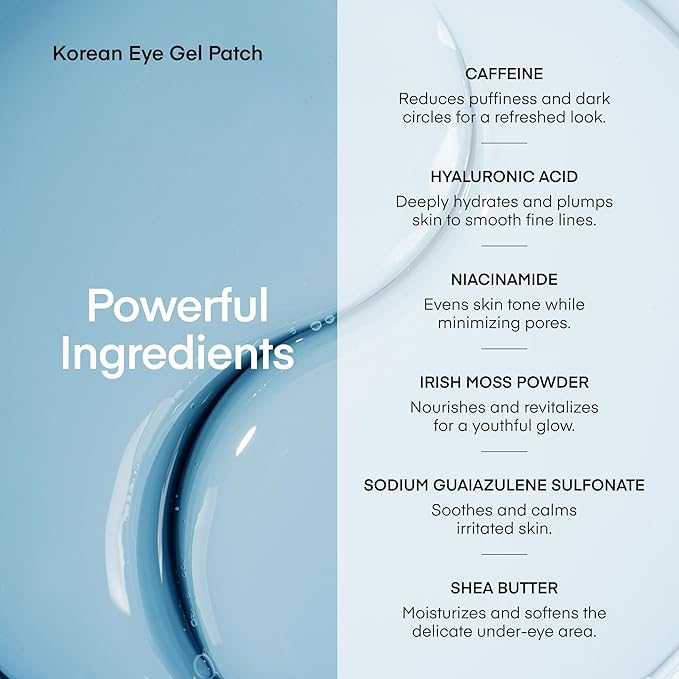 TEREZ & HONOR Caffeine & Hyaluronic Acid Under Eye Patches for Dark Circles with 8% Caffeine Eye Cream - Eye Care 2 Step Kit, Dermatologist Tested Korean Skincare Formula, 60 Pcs + 20mL