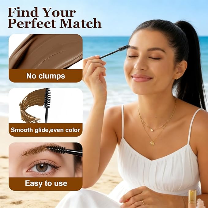 Long-lasting Waterproof Smudge-proof Liquid Eyebrow Gel/Tint, Sweatproof Eyebrow Dye Cream - Multifunctional Brow Definer for Salon Use, Eyebrow Dye for Women （BLONDE）