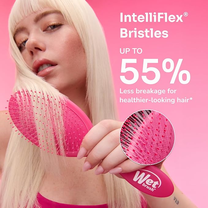 Wet Brush Shine Enhancer Hair Brush, Elemental Blue, Ultra-Soft IntelliFlex Bristles, Natural Boar Bristles for All Hair Types, For Women and Men, Wet and Dry, All Ages