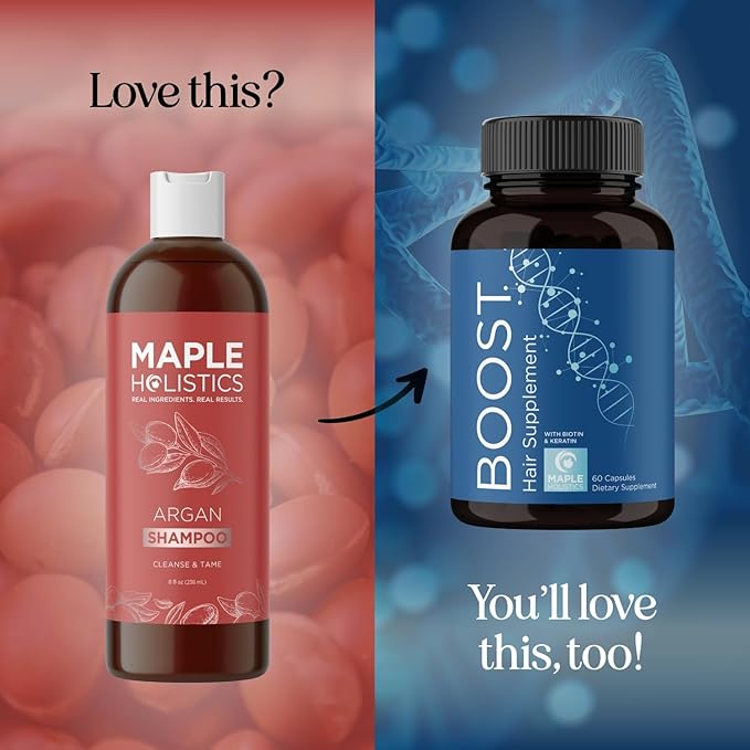 Argan Oil Shampoo for Dry Hair - Sulfate Free Shampoo for Damaged Hair and Frizz with Argan Oil for Hair - Volumizing Shampoo for Hair Shine and Volume Featuring Ultra Moisturizing Natural Oils