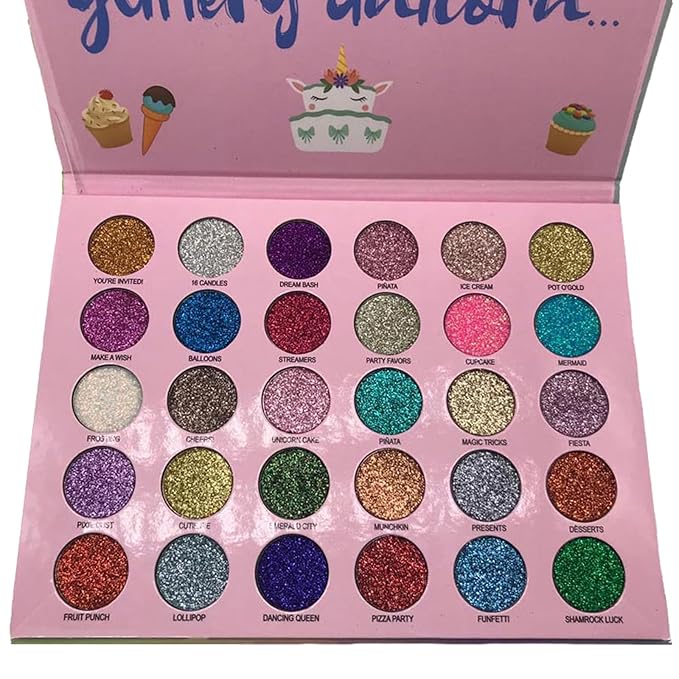 Long Lasting Glitter Eyeshadow Palette Makeup 30 Colors High Pigment Shining Shimmer Eye Pressed Powder Cosmetics Beauty Party