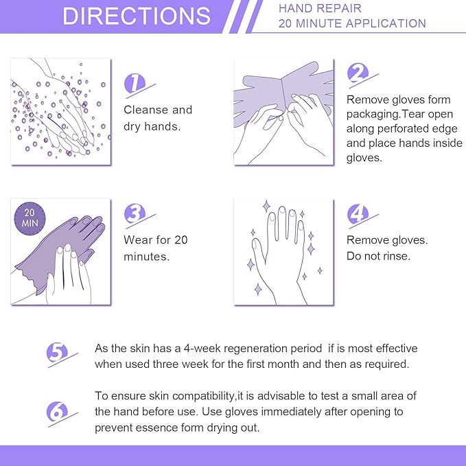 Liefiet Hand Peel Mask Moisturizing Gloves 5Pack, Hydrating Hand Masks Repair Dry Cracked Hands, Skin Moisturizer for Soft and Smooth Touch