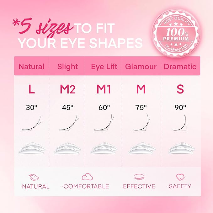 Lash Lift kit at Home Salon: Professional Eyelash Perm Kit for Beginner - Eyelash Eyebrow Curling Set Glue Upgraded Version (Pink)