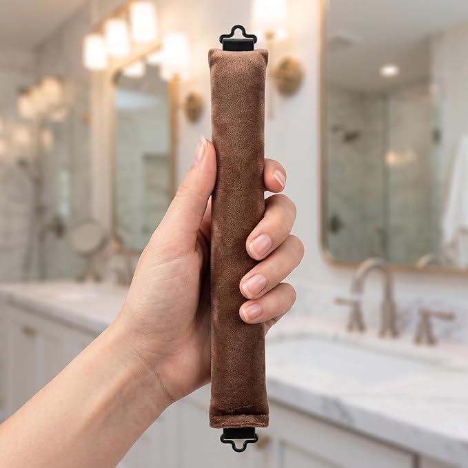 Heatless Curls Overnight Set, Overnight Blowout Rods, 3Pcs Jumbo Satin Hair Rollers to Sleep In, No-Heat Flexi Rods for Long Thick Hair, Soft No Damage Curling Rods for All Hair Types (Khaki)