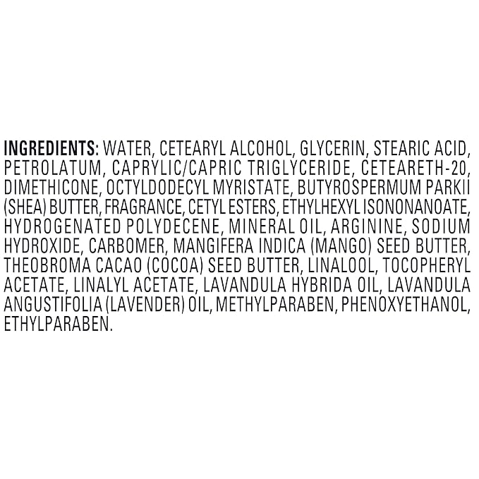 Jergens Lavender Body Butter Hand and Body Lotion, Moisturizer for Women, with Essential Oils for Indulgent Moisturization, 7 Oz (Pack of 5)