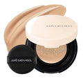 JUNG SAEM MOOL Essential Skin Nuder Cushion | Natural Finish, Buildable Coverage Cushion Foundation by Korean Makeup Artist (Mini, 0.17 Fl Oz), 23N Honey