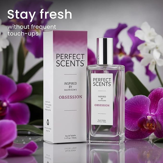 Perfect Scents Fragrances, Inspired by Calvin Klein’s Obsession, Women’s Eau de Toilette, CLEAN, Vegan, Paraben-Free, Phthalate-Free, Never Tested on Animals, 3.4 Fluid Ounces