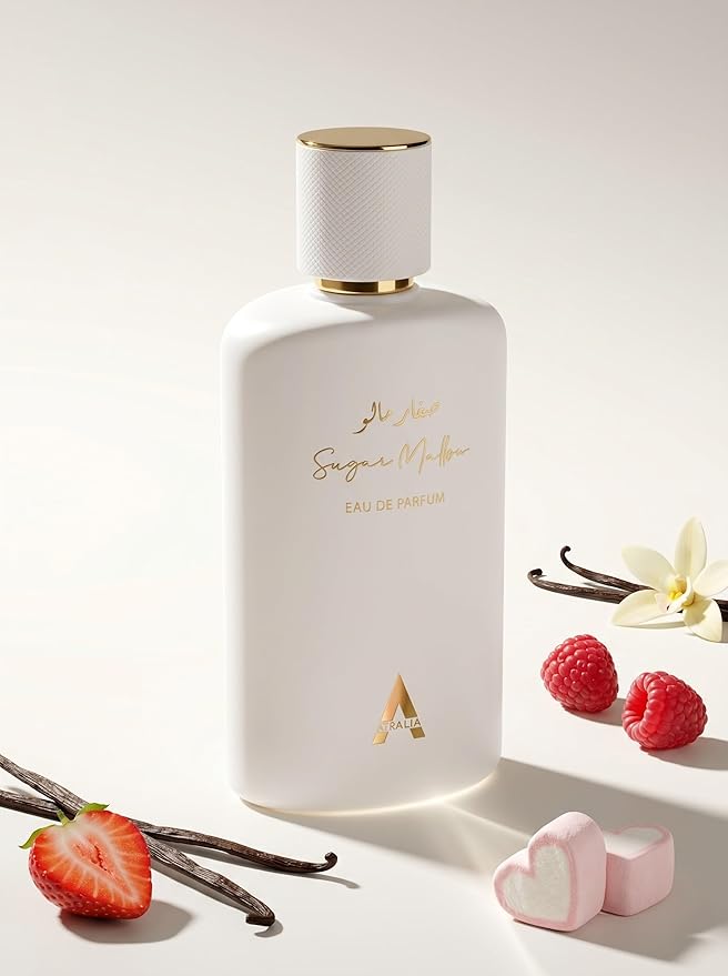 Atralia Sugar Mallow Eau de Parfum 100ml | Sweet Marshmallow, Strawberry & Vanilla Perfume for Women | Long Lasting Gourmand Fragrance with Candy Sugar & Musk