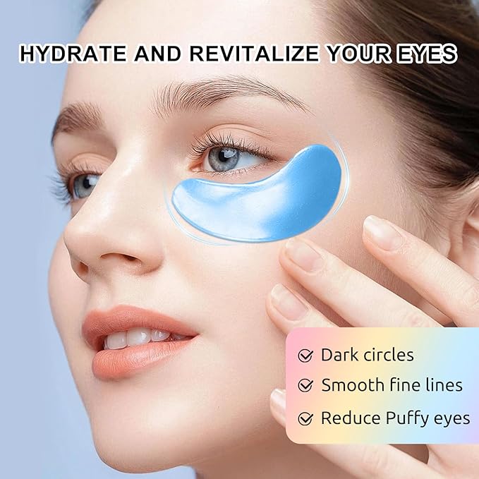Under Eye Patches(40 Pairs), Collagen Crystal Eye Mask with Hyaluronic Acid, Under Eye Mask for Dark Circles, Puffy Eyes, Wrinkles, Treatment Skin Care