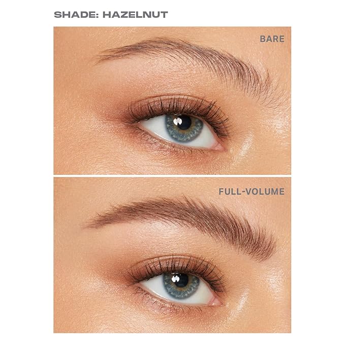 Morphe Brow Tease Eyebrow Gel Mousse - Volumizing Brow Gel to Tint, Thicken & Shape with 100% Natural Bamboo Fibers - Enriched with Conditioning Coffee Seed Oil - Hazelnut (0.16 fl oz)