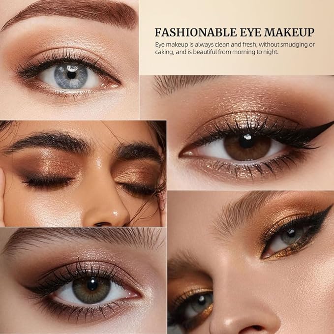 Shimmer & Metallic Eyeshadow Palette, 6 Glitter Shades — Silver Rose, Rose Copper, Antique Gold, Bronze Gold, Silver Diamond & Lavender Plum, High Pigment Long-Lasting Sparkle Eye Makeup 5