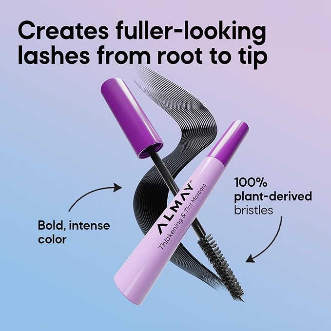 Almay Thickening & Tint Mascara, Nourishing Mascara, Hypoallergenic, 402 Black