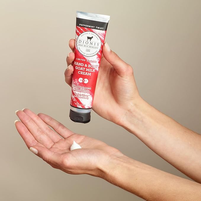 Dionis Goat Milk Hand & Body Cream Peppermint Twist 3.3oz (Pack of 1)