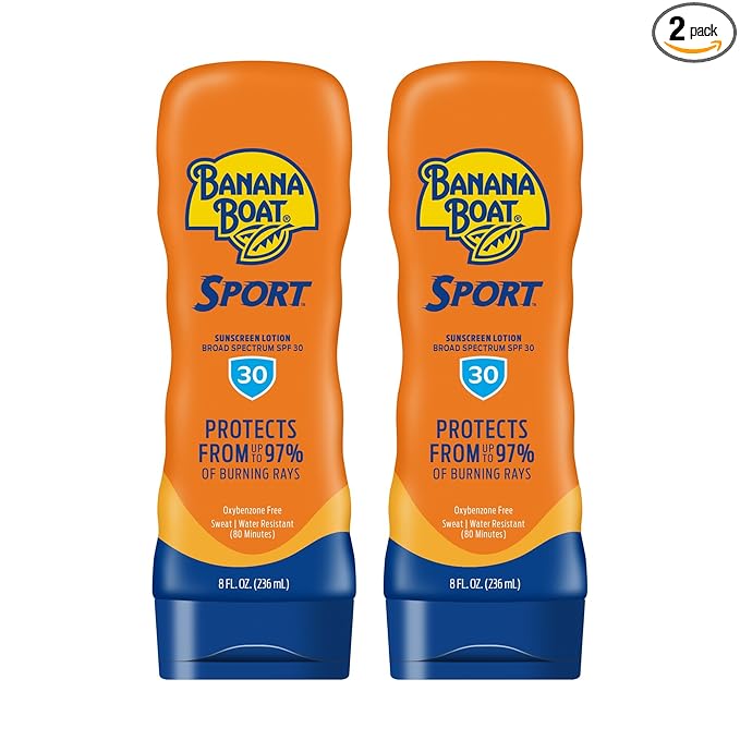 Banana Boat Sport Ultra Lotion Sunscreen Broad Spectrum, SPF 30, 8oz each, Twin Pack
