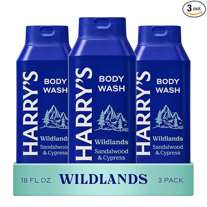 Harry's Men's Body Wash - Wildlands - (3 Pack) 18 fl oz - Shower Gel for Men - No Parabens, Sulfates, or Dyes