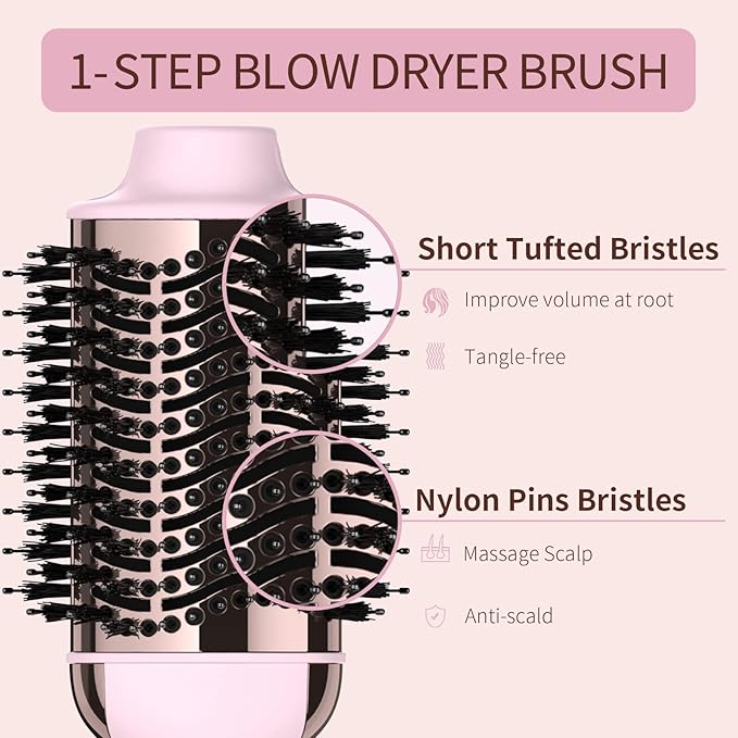 Umeely Hair Dryer Brush Blow Dryer Brush in One, Upgraded 4 in 1 Hair Dryer and Styler Volumizer with Negative Ion Anti-frizz Ceramic Titanium Barrel Hot Air Hair Straightener Brush