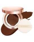 SKINTIFIC Full Coverage Cushion Foundation #47N Ebony| Satin Glow Finish, Oil-Control & Waterproof, Buildable Tattoo Cover Cushion for All Skin Types