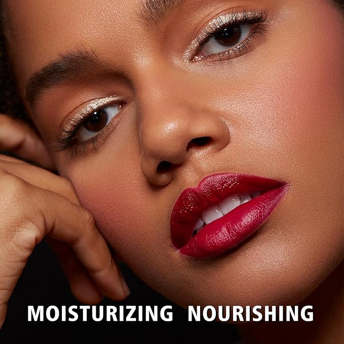 MAKI YIKA Moisture Burgundy Lipstick for Women Hydrate Tinted Lip Balm for Mother's Day Dry Cracked Lips Sheer Lipstick Lip Tinted Glossy Finish,MA061 Red Tone
