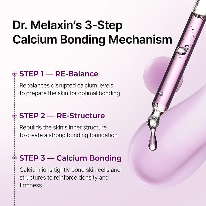 Dr.Melaxin Calcium Bonding Serum with REBORNIC 10,000ppm, Firming & Volumizing Serum for Sagging Skin, Calcium Complex & Collagen for Elasticity & Skin Density, 1.69 fl.oz