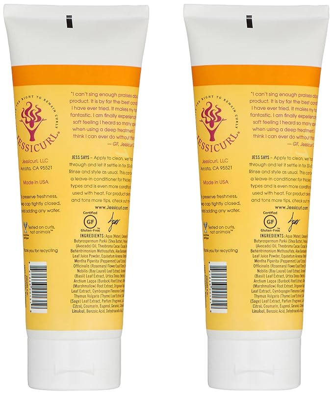 Jessicurl, Deep Conditioning Treatment, Island Fantasy, 16 Fl oz. Deep Conditioner for Dry Damaged Hair, great Anti Frizz Hair Mask and Leave in Conditioner for Curly Hair