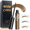 Eyebrow Gel - Peel Off Brow Gel Waterproof with Eyebrow Stencils, Transfer-Proof Eyebrow Tattoo for Girl Create Fuller & Defined Brows Makeup, No Smudge and Easy to Color, 1 Pack (Brown)