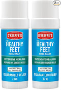 O'Keeffe's for Healthy Feet Intensive Healing Balm; Guaranteed Relief for Extremely Dry; Cracked Feet; Heel Balm that Instantly Fills Dry; Cracked Heels; 2.2oz Balm Stick, (Pack of 2)