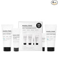MARLOWE. Men's Skin Care Set, Daily Essential Face Kit, Purifying Facial Cleanser, Hydrating Facial Moisturizer, Revitalizing Eye Cream & Daily Face Lotion with SPF 50, Great Gift for Men, Vegan