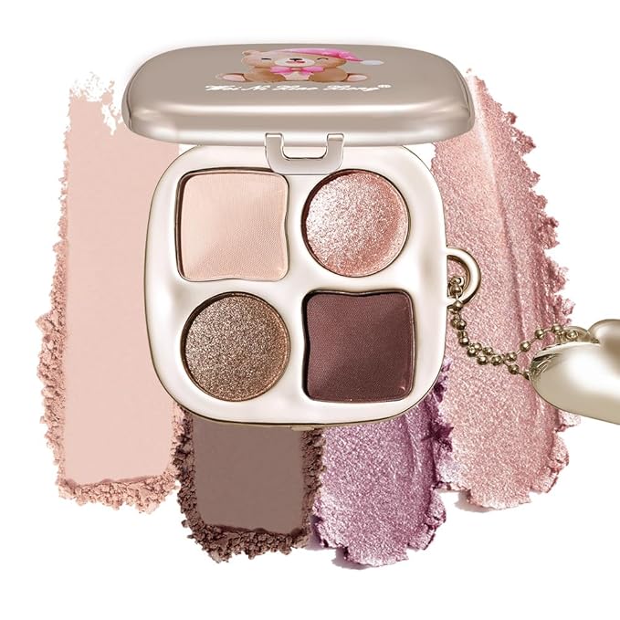 Mivota Professional Eyeshadow Palette, Nude Taupe and Brown Neutral Shades, Velvety Matte and Satin Shimmer Finishes, High Pigment Blendable Colors, Waterproof Long-Lasting Eye Palette, 05, 4 Colors