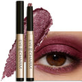 Cream Eyeshadow Stick, Shimmer Burgundy Eye Shadow for Older Women Long-Lasting Waterproof, Metallic Eyeshadow Crayon Buildable High Pigmented Sparkle Eye Highlighter sombras para ojos