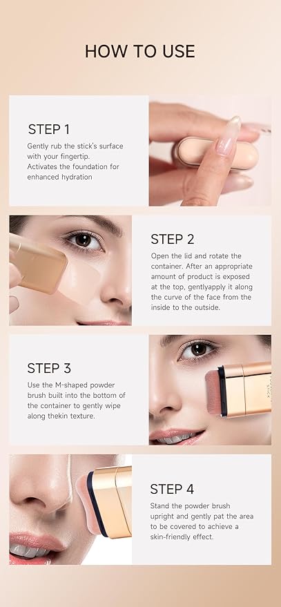 Korean Foundation Stick for Mature Skin, Waterproof Natural Nude Full Coverage Foundation Makeup Concealer, Double Head Foundations Make Up Sticks with Brush for All Skin (#03 LIGHT SAND)