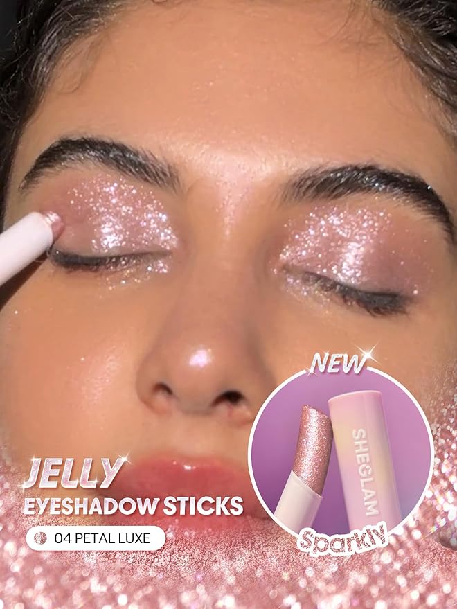 SHEGLAM Crystal Jelly Glaze Stick for Eyeshadow-04 Petal Luxe