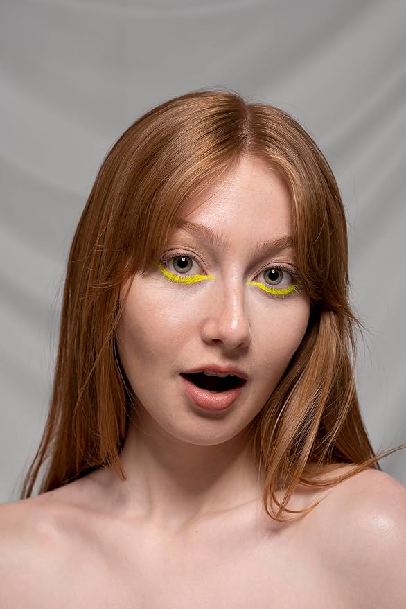 UV Neon Liquid Eyeliner, Matte Colored Eyeliner Pen, Waterproof Smudge-proof Pigmented Eye Liner, Glow Brightly Under UV Lights, Colorful Eye Makeup For Rave Party Music Festival, Neon Yellow