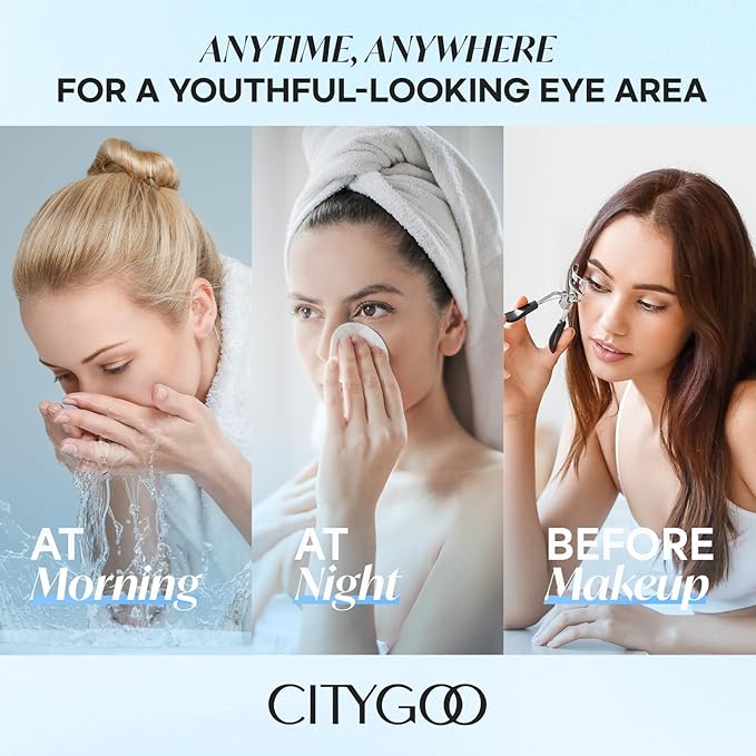 CITYGOO Retinol Eye Stick With Collagen, Hyaluronic Acid For Dark Circle, Under Eye Cream Anti Aging, For Puffiness and Bags Reduces Fine Lines (Peptide Crystal Blue Edition 3g)