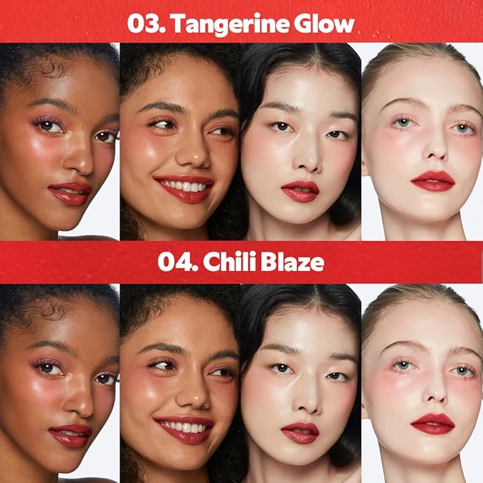 TIRTIR Mood Glider Lip & Blush Stick | Multi Use for Lip and Cheek with Creamy Buildable Texture and Natural Glow Color #04 Chili Blaze, 0.13Oz