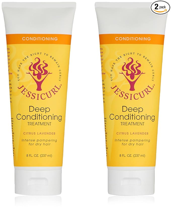 Jessicurl, Deep Conditioning Treatment, Citrus Lavender, 16 Fl oz. Deep Conditioner for Dry Damaged Hair, great Anti Frizz Hair Mask and Leave in Conditioner for Curly Hair